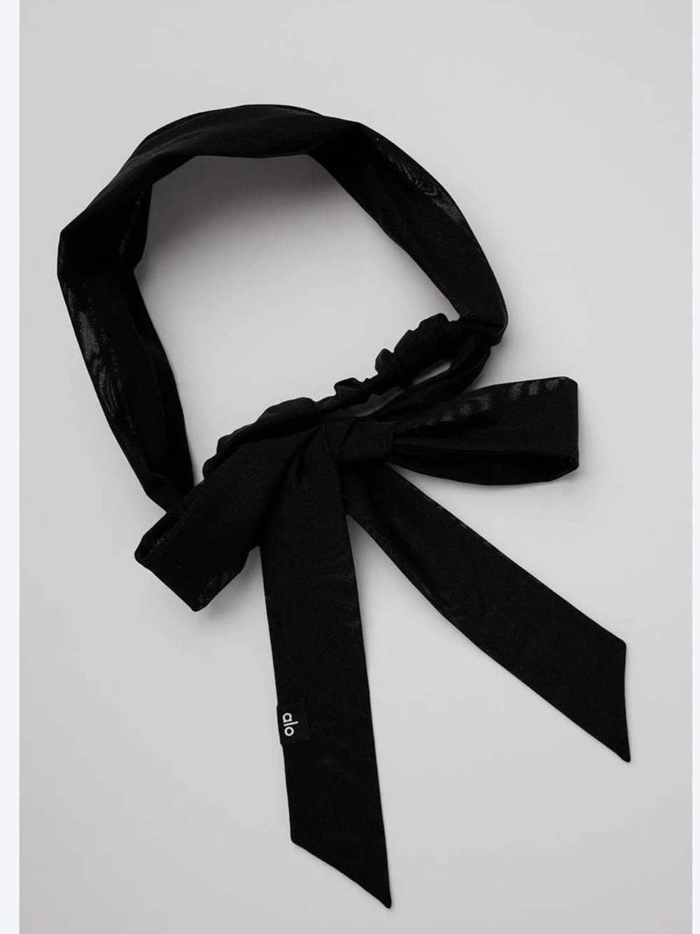 ALO Yoga Fresh Mesh Tie Headband - Black